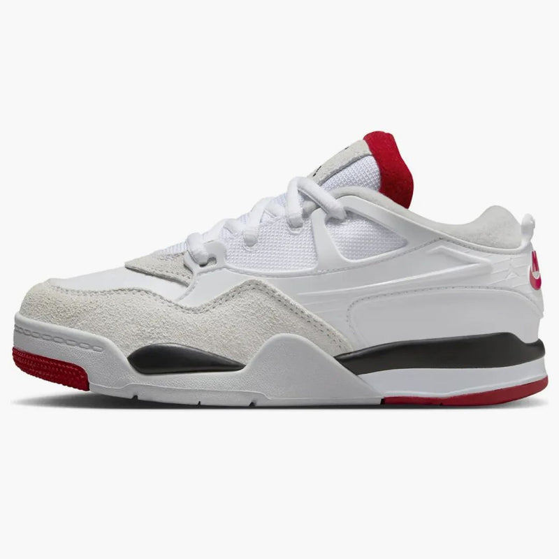 Jordan 4 Rm White Black Neutral Grey Varsity Red (ps)