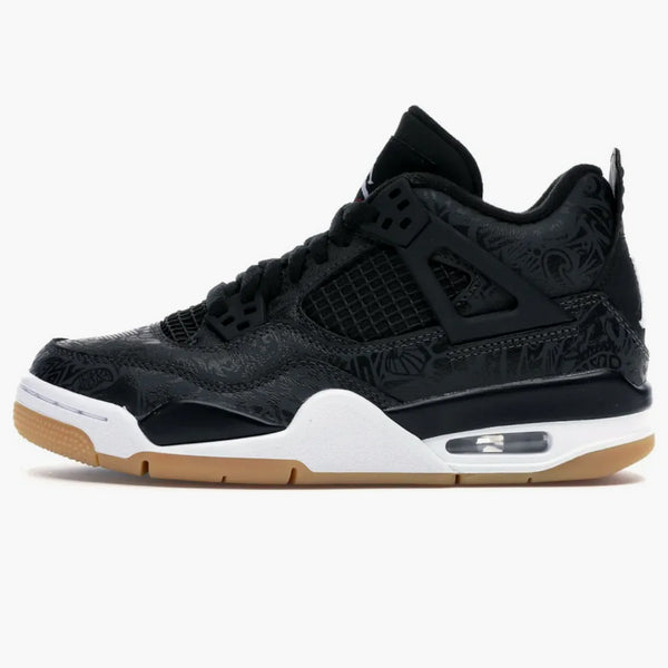 Jordan 4 Retro Laser Black Gum (gs)