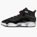 Jordan 6 Rings Black White Metallic Silver Fire Red (gs)