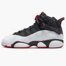 Jordan 6 Rings Black White University Red (gs)