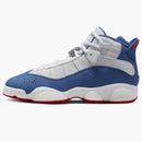 Jordan 6 Rings White University Red Light Steel Grey True Blue (gs)