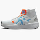 Jordan Delta 3 Mid Pure Platinum Chambray Total Orange