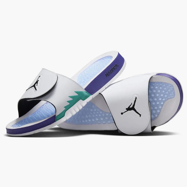Jordan Hydro 5 Retro Slide White New Emerald Grape Ice Black