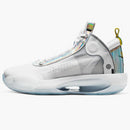 Jordan Xxxiv White Metallic Silver (gs)