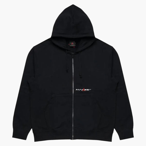 Jordan X Awake Ny Full Zip Fleece Hoodie Black/university Red