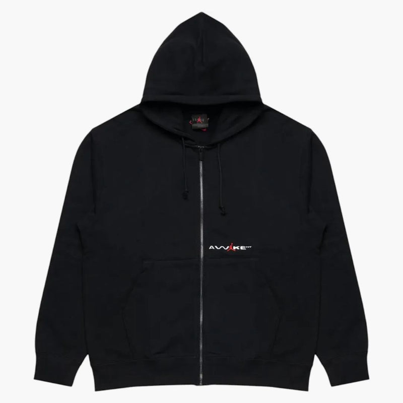 Jordan X Awake Ny Full Zip Fleece Hoodie Black/university Red