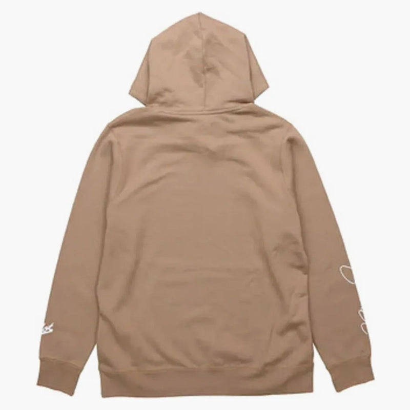 Air Jordan X Clot Crossover Logo Printed Hoodie Brown