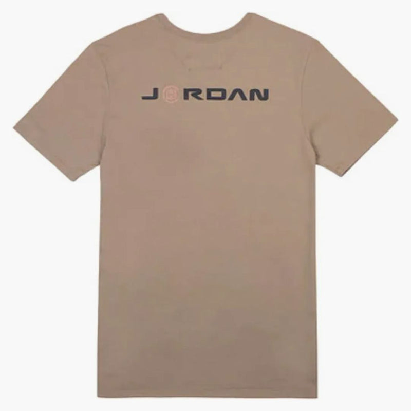 Air Jordan T-shirt stampato con logo crossover x kaki
