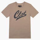 Air Jordan T-shirt stampato con logo crossover x kaki