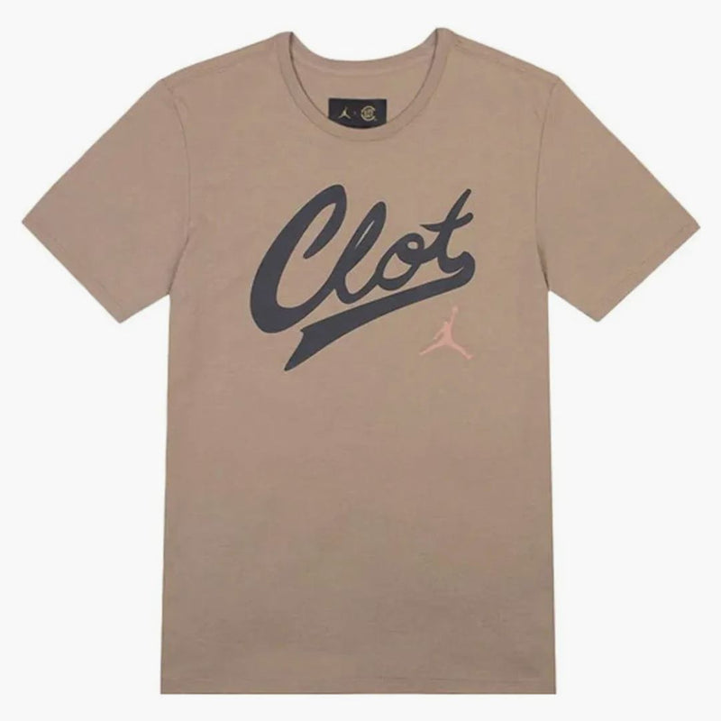 Air Jordan T-shirt stampato con logo crossover x kaki