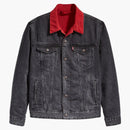 Air Jordan X Giacca di camionista reversibile Levis Nero/Rosso