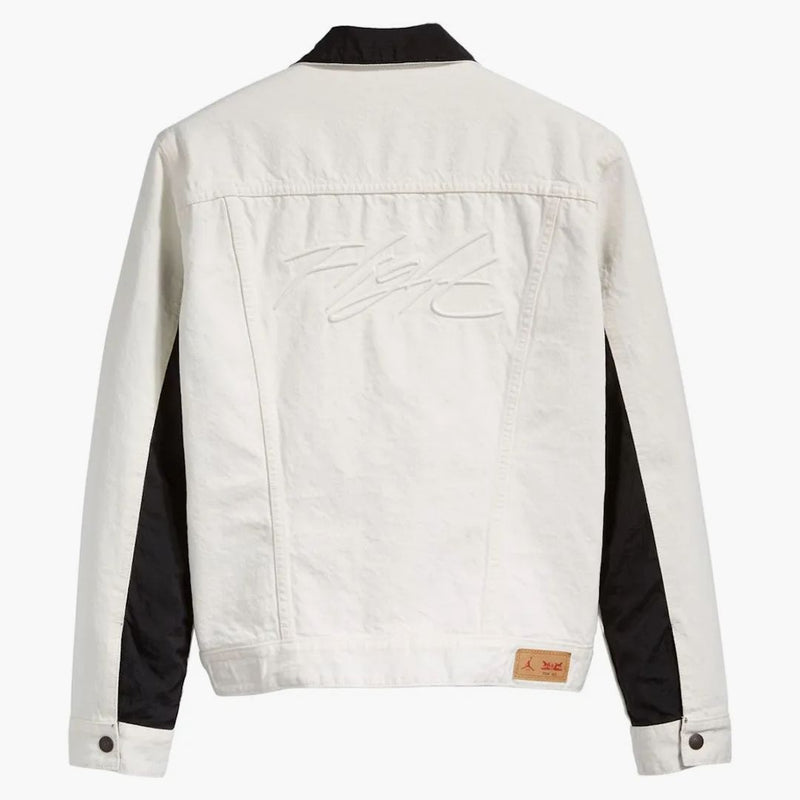 Air Jordan X giacca da camionista reversibile Levis bianco/nero