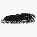 Alexander Mcqueen Chain-trimmed Leather Belt Black