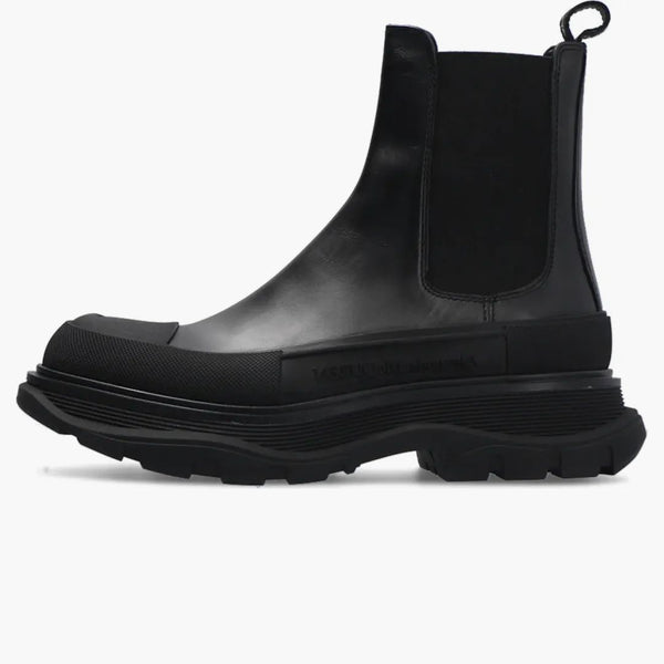Alexander Mcqueen Chelsea Tread Ankle Boot Black (women's)