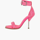 Alexander Mcqueen Crystal Embellished Heel Sandals Pink Silver (women's)