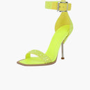 Alexander Mcqueen Crystal Embellished Heel Sandals Yellow Silver (women's)