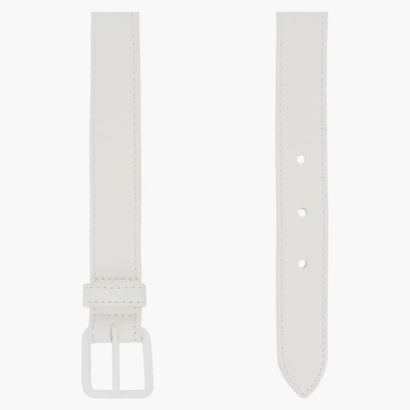 Alexander Mcqueen Double Belt With Chain Optic White