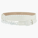 Alexander Mcqueen Double Belt With Chain Optic White