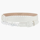 Alexander Mcqueen Double Belt With Chain Optic White
