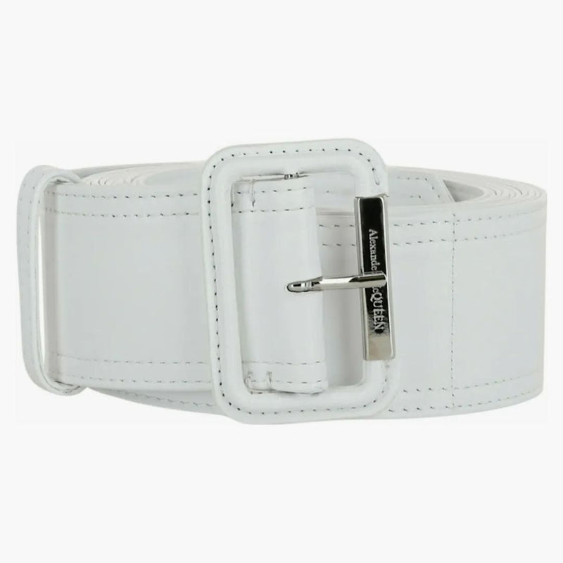 Alexander Mcqueen Extra Long Trench Belt White