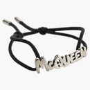 Alexander Mcqueen Graffiti Cotton Bracelet Black