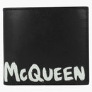 Alexander Mcqueen Graffiti Logo Bi-fold Wallet Black/white