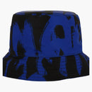 Alexander Mcqueen Graffiti Logo Print Bucket Hat Royal/black