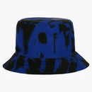 Alexander Mcqueen Graffiti Logo Print Bucket Hat Royal/black