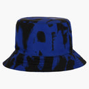 Alexander Mcqueen Graffiti Logo Print Bucket Hat Royal/black