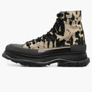 Alexander Mcqueen Graffiti Tread Slick Boot Beige Black