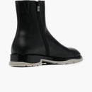 Alexander Mcqueen Half Leather Boot Black Grey
