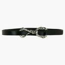 Alexander Mcqueen Hook-embellished Leather Belt Black
