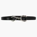 Alexander Mcqueen Hook-embellished Leather Belt Black