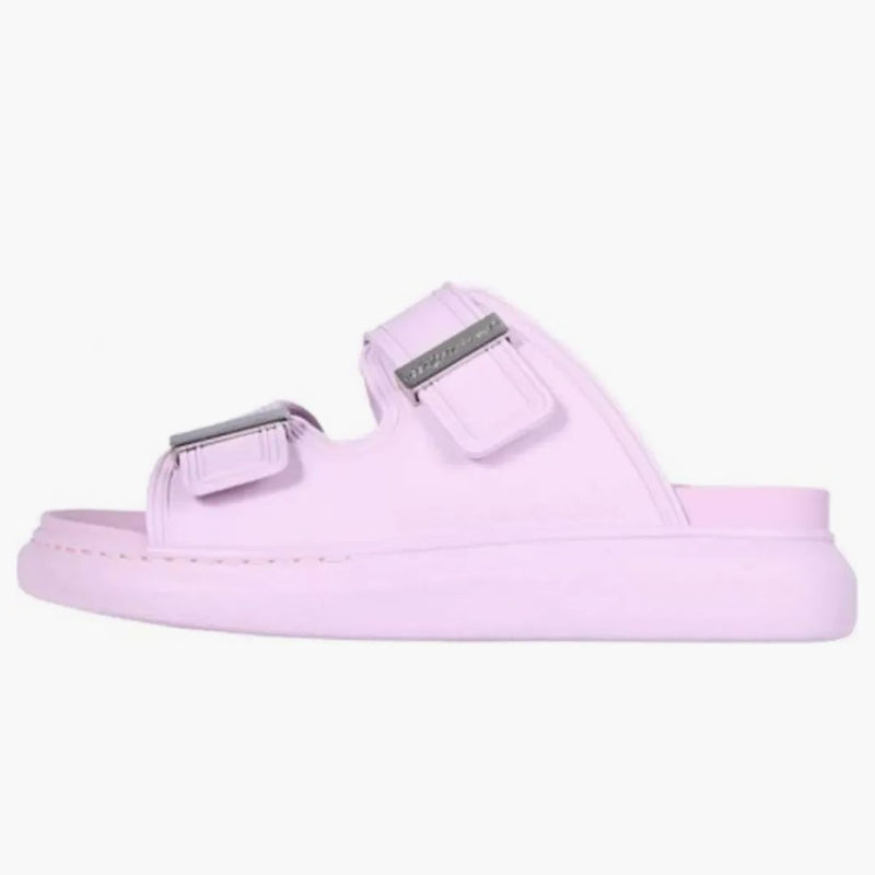 Alexander Mcqueen Hybrid Buckled Rubber Sandal Pink (women's)