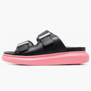 Alexander Mcqueen Hybrid Buckled Rubber Sandals Black Pink (women's)