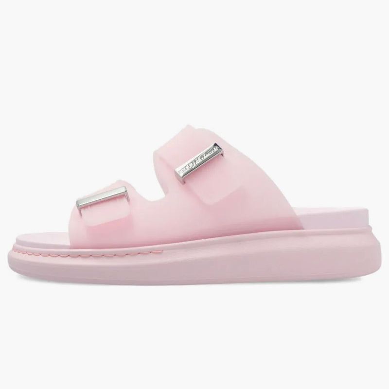 Alexander Mcqueen Hybrid Buckled Rubber Sandals Pink (women's)