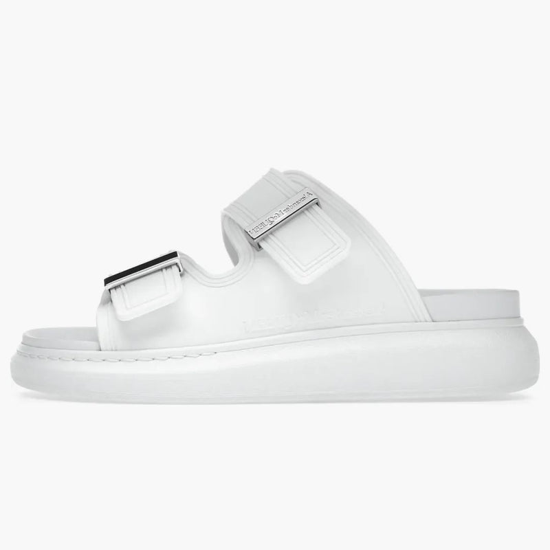 Alexander Mcqueen Hybrid Buckled Rubber Sandals White (women's)