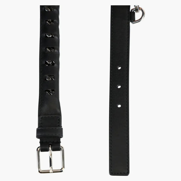 Alexander Mcqueen Inserted Chain Belt Black