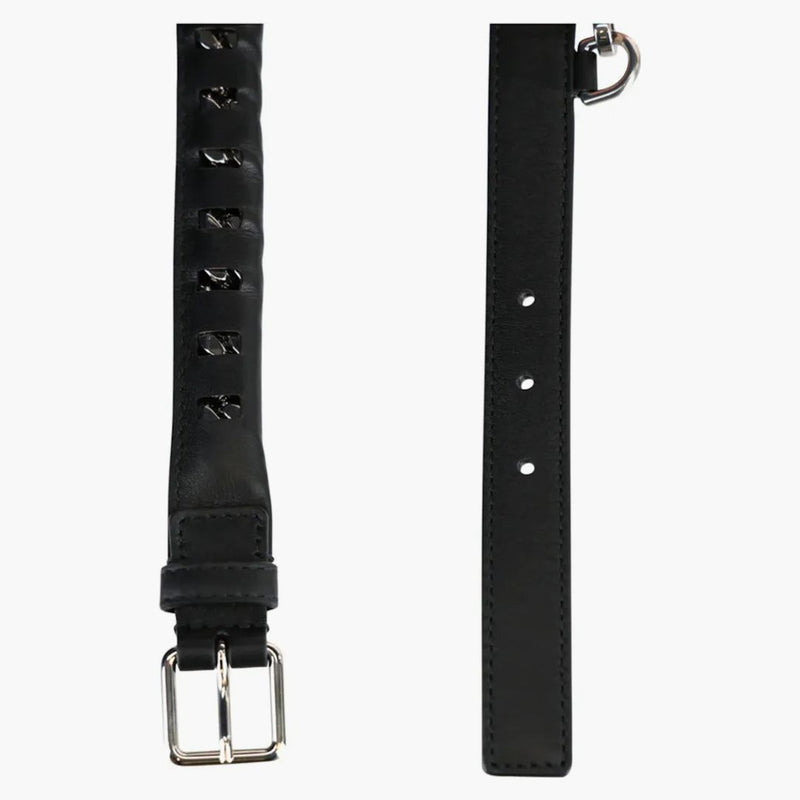 Alexander Mcqueen Inserted Chain Belt Black