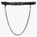 Alexander Mcqueen Inserted Chain Belt Black
