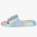 Alexander Mcqueen Iridescent Logo Slides Silver (women's)
