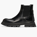 Alexander Mcqueen Leather Brogue Boot Black Natural (women's)