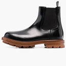 Alexander Mcqueen Leather Chelsea Boots Black Brown