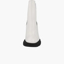 Alexander Mcqueen Leather Heeled Chelsea Boot Ivory Black (women's)