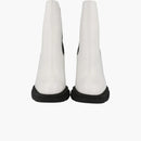 Alexander Mcqueen Leather Heeled Chelsea Boot Ivory Black (women's)