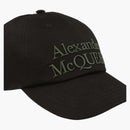 Alexander Mcqueen Logo Embroidered Baseball Cap Black/khaki