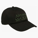 Alexander Mcqueen Logo Embroidered Baseball Cap Black/khaki