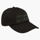 Alexander Mcqueen Logo Embroidered Baseball Cap Black/khaki