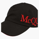 Alexander Mcqueen Logo Embroidered Baseball Cap Black/red