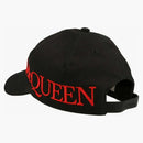 Alexander Mcqueen Logo Embroidered Baseball Cap Black/red